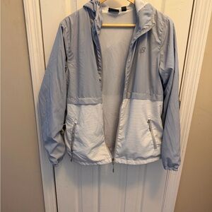 New Balance Light Grey and White Women's Windbreaker Jacket